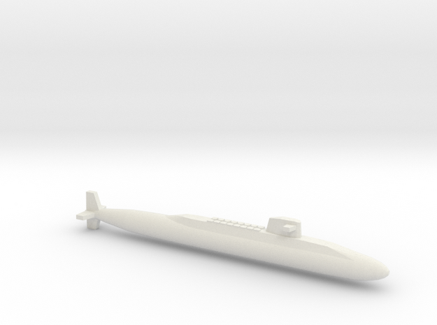 USS Lafayette SSBN, Full Hull, 1/1250 in White Natural Versatile Plastic