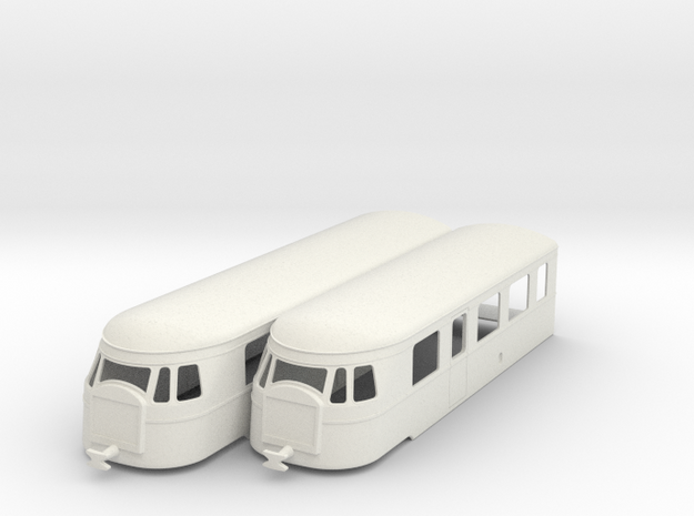 bl35-billard-a150d2-artic-railcar in White Natural Versatile Plastic