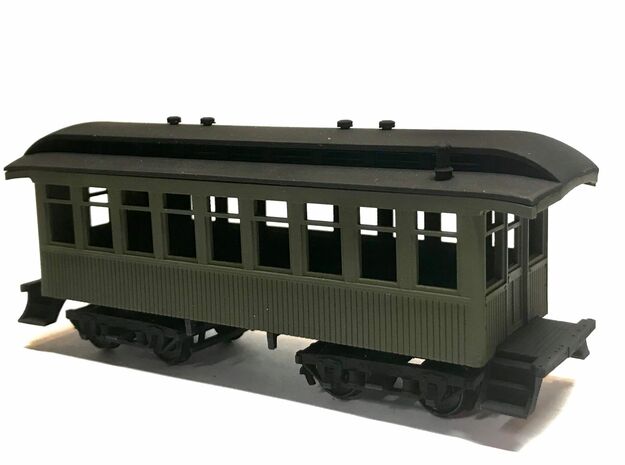 Sierra Railway coach 6 (Ho Scale) in Tan Fine Detail Plastic