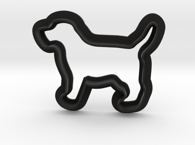 Dog Cookie Cutter in Black Natural Versatile Plastic