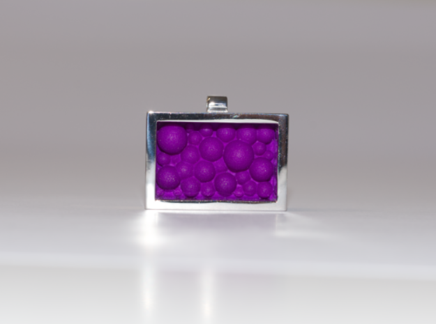 Pendant Frame – Insert with Bubbles in Purple Processed Versatile Plastic