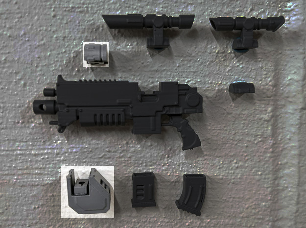 PRHI Large Modular Rifle- Assault Sprue in Smoothest Fine Detail Plastic