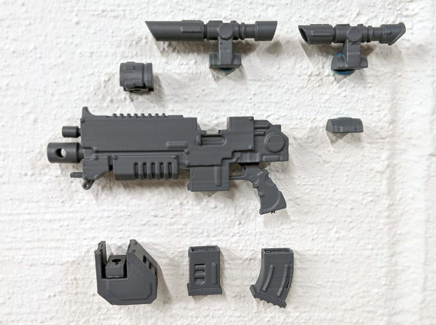 PRHI Large Modular Rifle- Assault Sprue in Clear Ultra Fine Detail Plastic