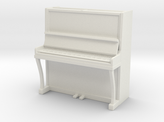 Piano 01. 1:48 Scale (O) in White Natural Versatile Plastic