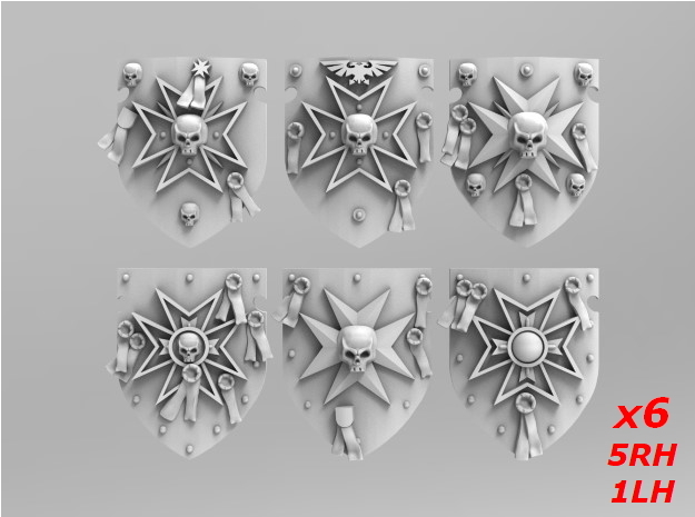 Templars Vanguard Storm Shields Set 4 in Tan Fine Detail Plastic