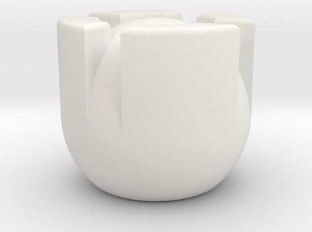 (SMALL) Minimal Chess Rook in White Natural Versatile Plastic