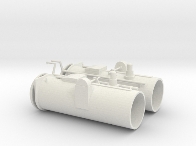1/20 DKM Schnellboot S100 Torpedo Tubes Set in White Natural Versatile Plastic
