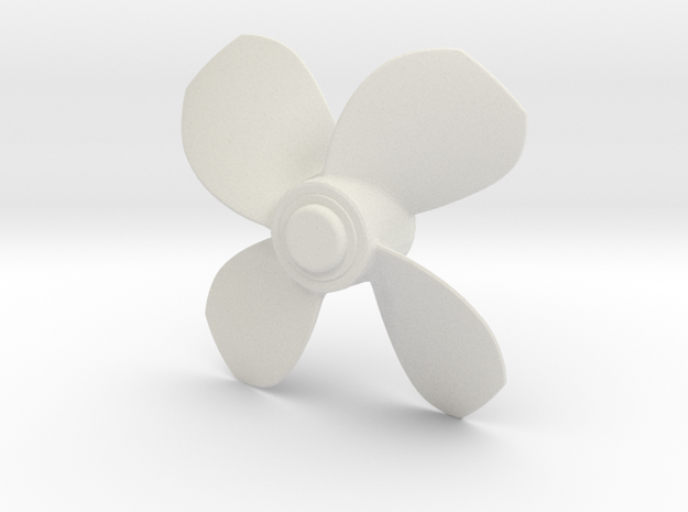 1/16 YTB Tugboat Propeller Right hand in White Natural Versatile Plastic