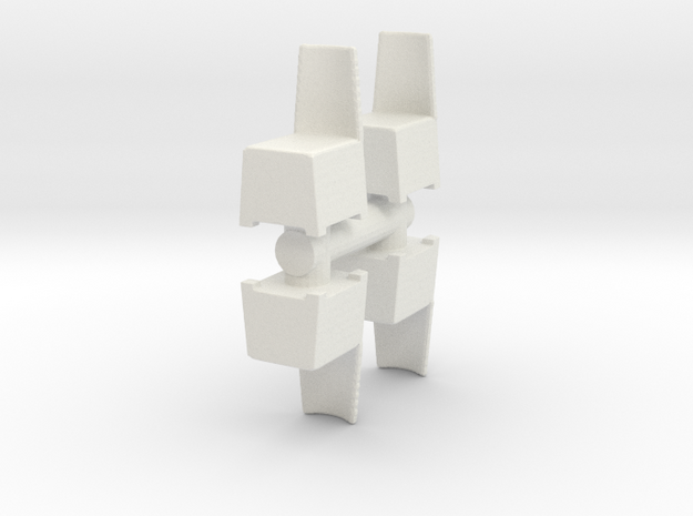 Modern Plastic Chair (x4) 1/64 in White Natural Versatile Plastic