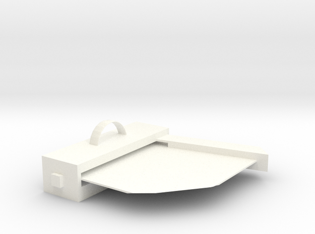 Sanitary handle in White Processed Versatile Plastic: Small