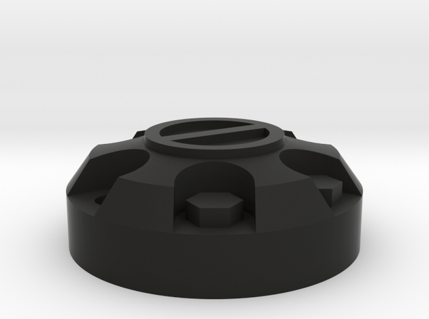 1/10 Tamiya Hilux wheel cap in Black Natural Versatile Plastic