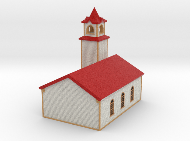 Country Church - Zscale in Full Color Sandstone