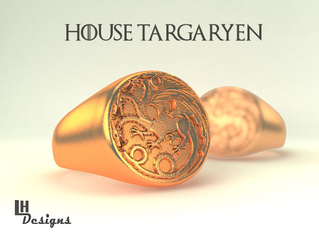 Size 11 Targaryen Ring in Natural Bronze