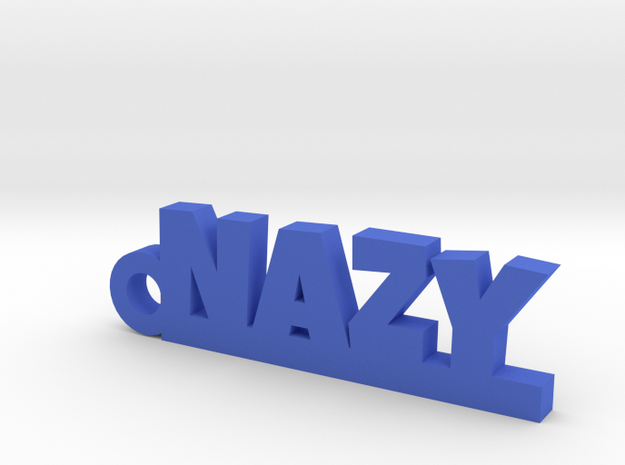 NAZY_keychain_Lucky in Blue Processed Versatile Plastic