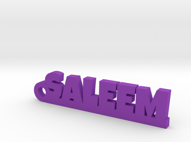 SALEEM_keychain_Lucky in Purple Processed Versatile Plastic
