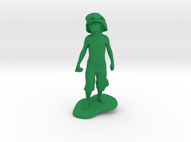 Schoony - Boy Soldier (15cm Tall) in Green Processed Versatile Plastic