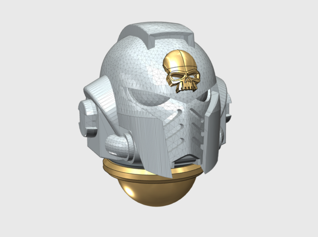10x Skull Icon - G:10 Prime Helmets 	 in Tan Fine Detail Plastic