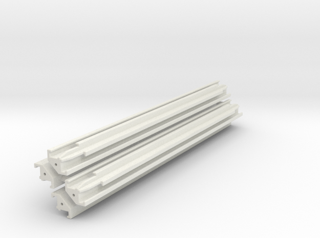 Verbau Eckträger 6.5m Set / shoring rail corner in White Natural Versatile Plastic: 1:50
