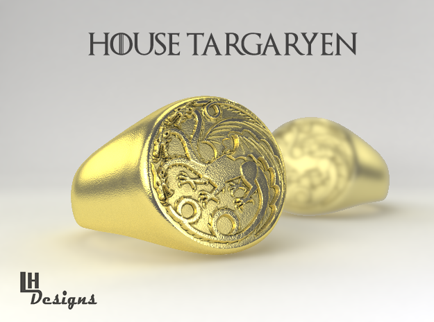 Size 9 Targaryen Ring in Natural Brass
