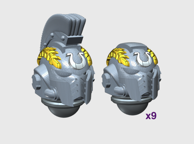10x- Ultra Laurels - G:10 Prime Helms : Squad1 in Tan Fine Detail Plastic