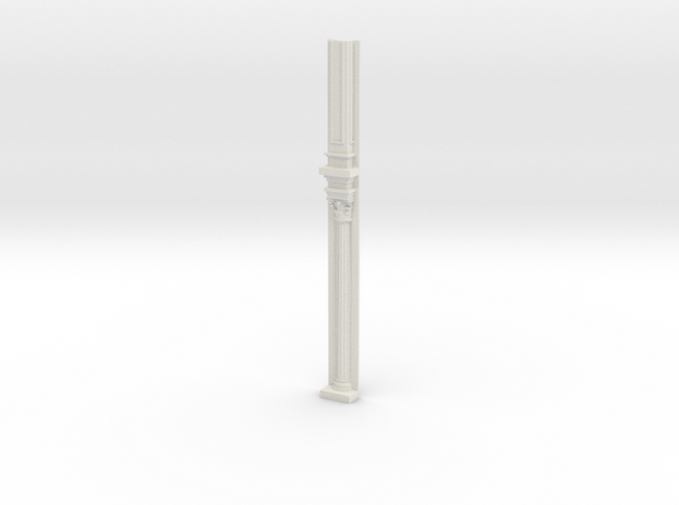 Miniature 1:48 Corinthian Pilaster in White Natural Versatile Plastic