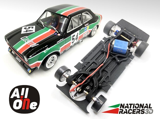 Chassi - BRM Ford Escort MK1 (AiO-Aw) in Black PA12