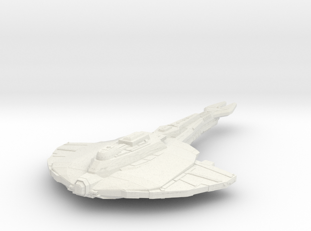 Cardassian Vetar Class  BattleCruiser 7" long in White Natural Versatile Plastic