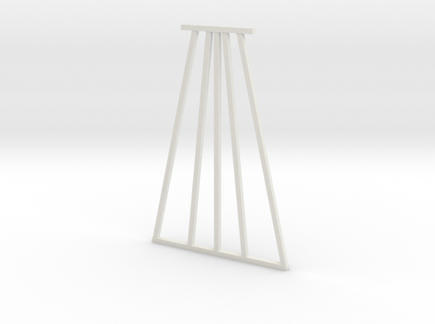 Single Track Trestle Bent in White Natural Versatile Plastic