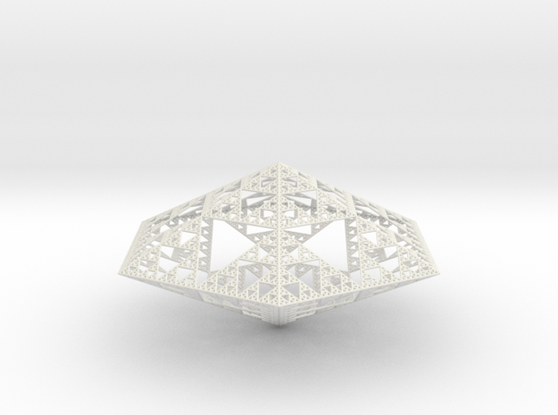 Sierpinski Diamond in White Natural Versatile Plastic