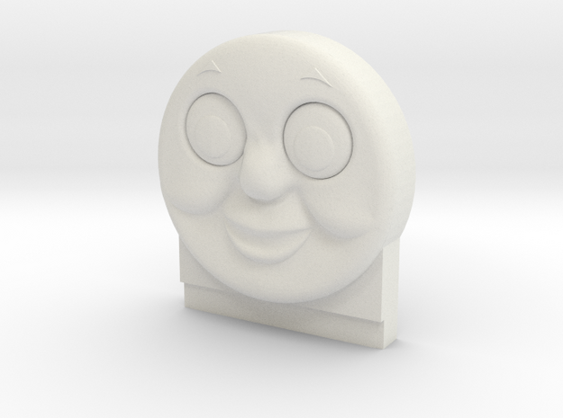 Thomas the Tank face, for Siege/Earthrise Astrotra in White Natural Versatile Plastic