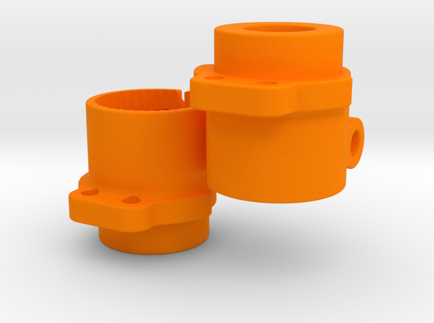 Mini Lockouts with mounts for brass weights in Orange Processed Versatile Plastic