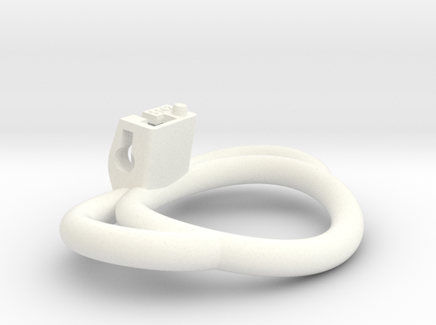 Cherry Keeper Ring - 51x42mm Wide Oval ~46.6mm LH in White Processed Versatile Plastic
