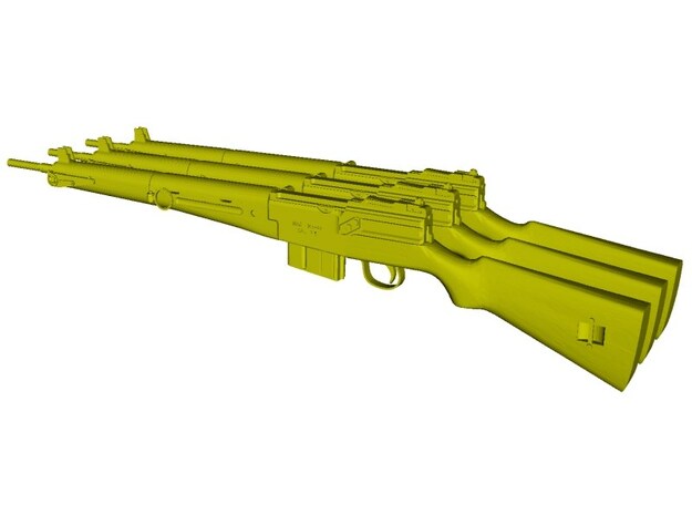 1/16 scale MAS-49 rifles x 3 in Tan Fine Detail Plastic