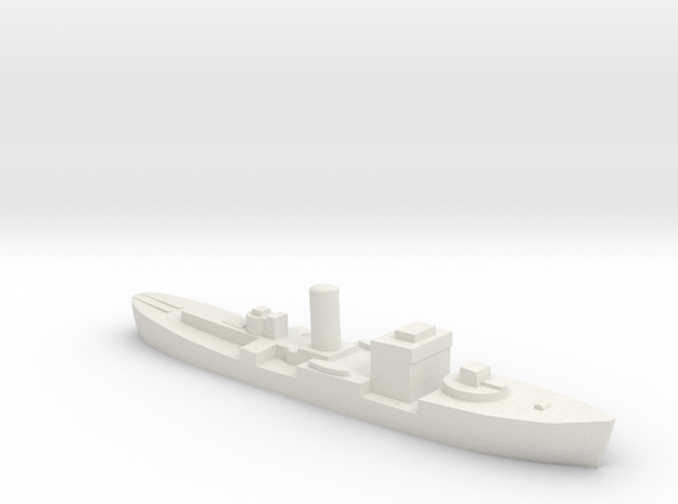 HMS Gloxinia corvette VersPla 1:1400 WW2 in White Natural Versatile Plastic