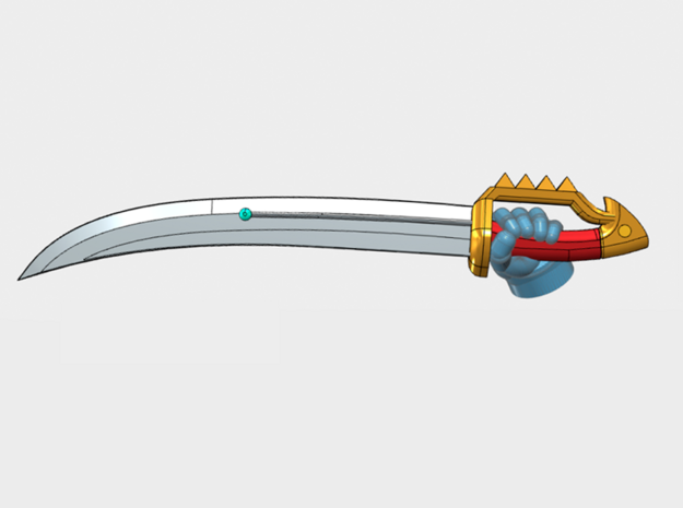 10x Left-handed Energy Sword: Dragoon in Tan Fine Detail Plastic