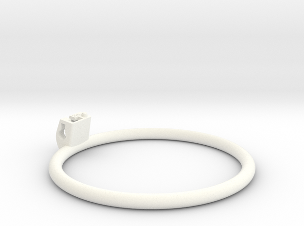 Cherry Keeper Ring - 108mm Flat in White Processed Versatile Plastic