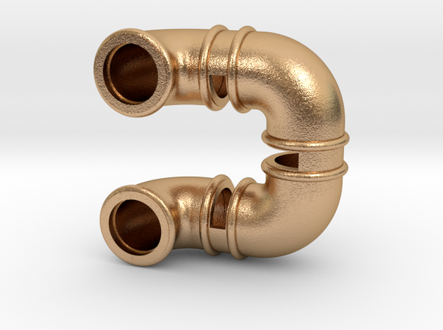 Live Steam Pipe Elbows, Set of Four in Natural Bronze