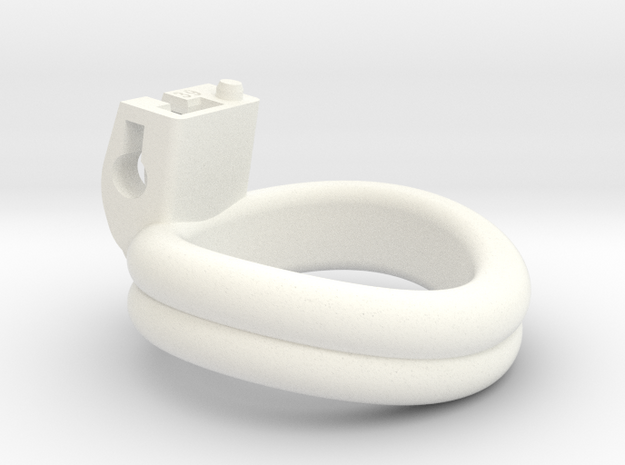 Cherry Keeper Ring - 39mm Double in White Processed Versatile Plastic