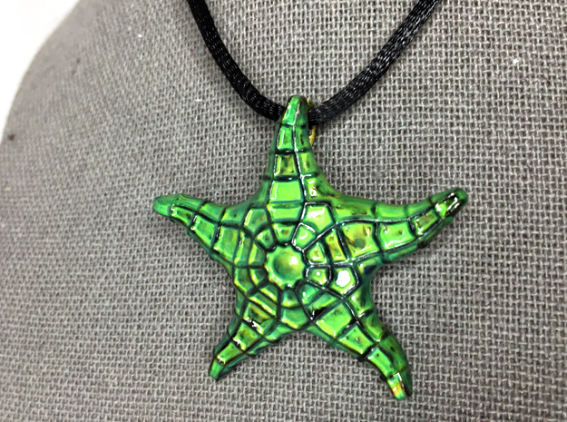 Starfish Pendant in Tan Fine Detail Plastic