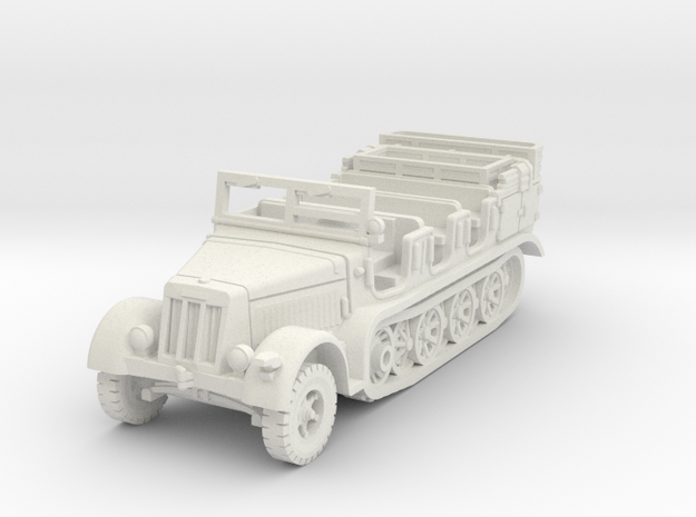 Sdkfz 7 early (open) 1/76 in White Natural Versatile Plastic