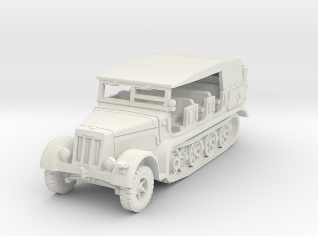 Sdkfz 7 early (covered) 1/72 in White Natural Versatile Plastic