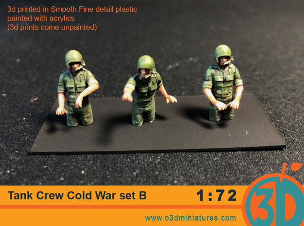 Tank Crew Cold War Set B 1/72 scale in Tan Fine Detail Plastic