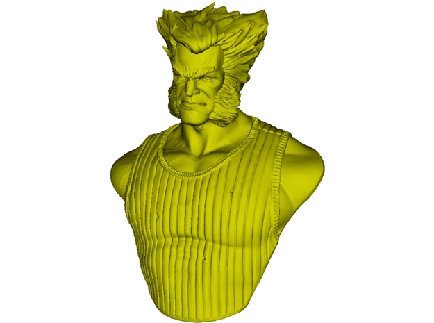 1/9 scale X-Men James 'Wolverine' Howlett bust in Tan Fine Detail Plastic