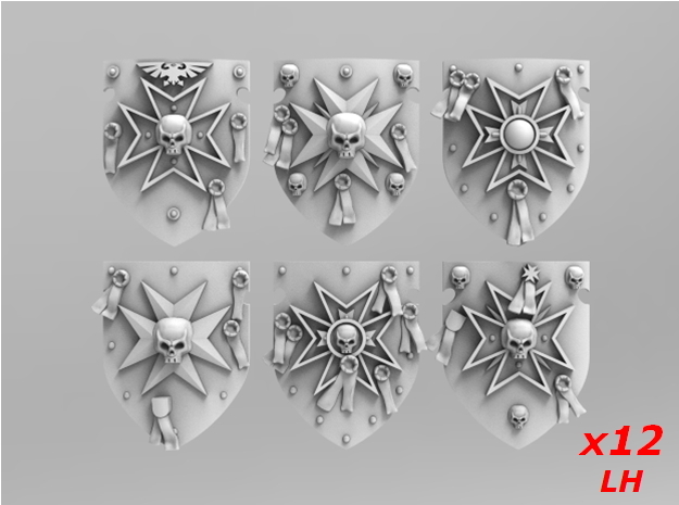 Templars Vanguard Storm Shields Set 5 in Tan Fine Detail Plastic