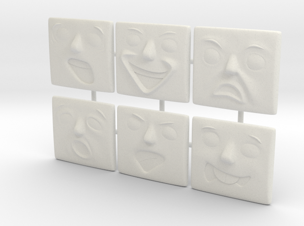 Normal Face Pack (G1 scale) in White Natural Versatile Plastic