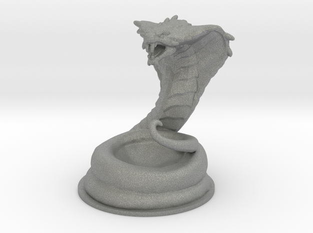 Giant Cobra 38mm DnD miniature fantasy games rpg in Gray PA12