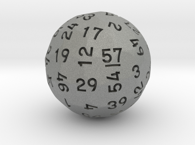 d57 Sphere Dice in Gray PA12