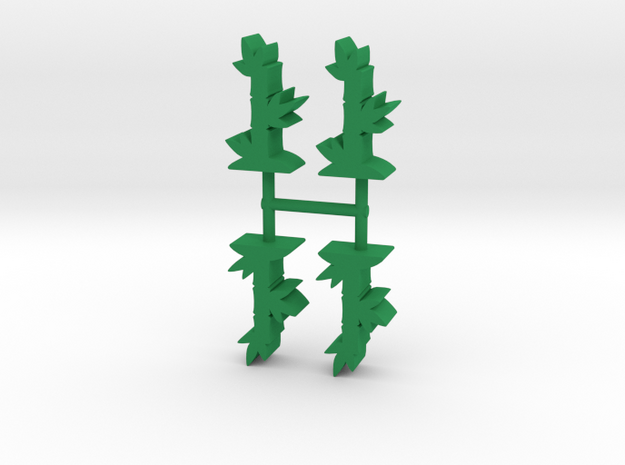 Bamboo meeple v2, 4-set in Green Processed Versatile Plastic
