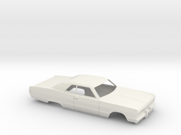 1/25 1969-70 Plymouth Fury Coupe Shell in White Natural Versatile Plastic