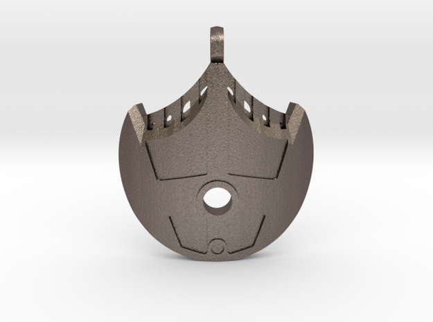 Water Bohrok Pendent in Polished Bronzed-Silver Steel